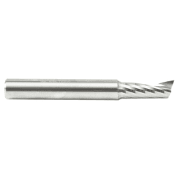 1/4" x 2" x 5/8" Up-Cut 'O' Plastic Cutting CNC Spiral Router Bit, 1-Flute, 1/4" Shank - Alt Image 1