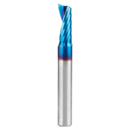 1/4" Dia x 5/8" Solid Carbide CNC Spektra Extreme Tool Life Coated Spiral 'O' Single Flute, Plastic Cutting, 1/4" Shank, Up-Cut Router Bit Alt 1 - Image