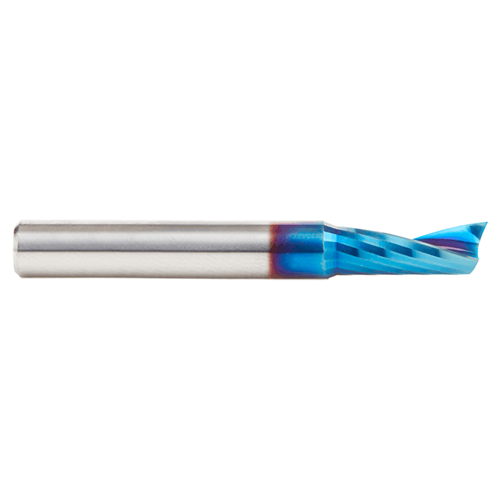 1/4" Dia x 5/8" Solid Carbide CNC Spektra Extreme Tool Life Coated Spiral 'O' Single Flute, Plastic Cutting, 1/4" Shank, Up-Cut Router Bit Alt 2 - Image