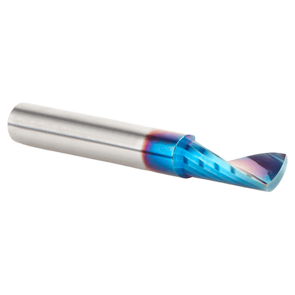 1/4" Dia x 5/8" Solid Carbide CNC Spektra Extreme Tool Life Coated Spiral 'O' Single Flute, Plastic Cutting, 1/4" Shank, Up-Cut Router Bit Alt 3 - Image