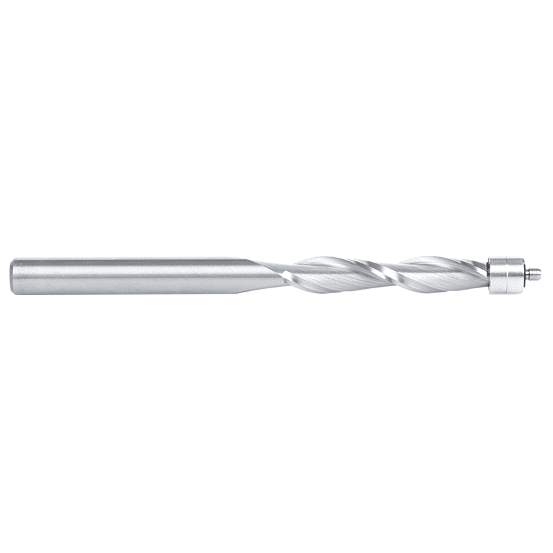 1/4" x 3-1/2" Aluminum Cutting Up-Cut Flush Trim Spiral Bit, 2-Flute, 1/4" Shank - Alt Image 1