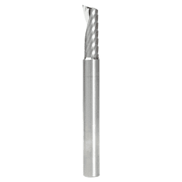 1/4" x 2-1/2" x 3/4" Up-Cut 'O' Plastic Cutting CNC Spiral Router Bit, 1-Flute, 1/4" Shank - Main Image