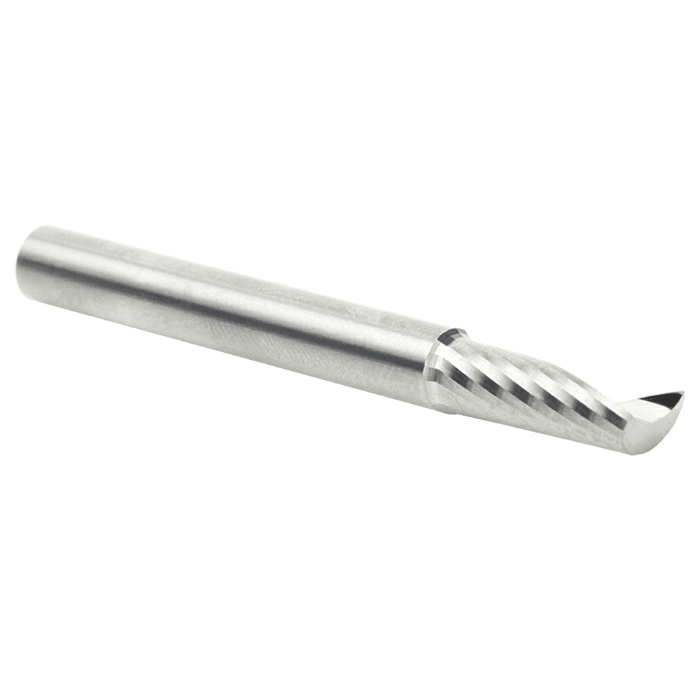 1/4" x 2-1/2" x 3/4" Up-Cut 'O' Plastic Cutting CNC Spiral Router Bit, 1-Flute, 1/4" Shank - Alt Image 2