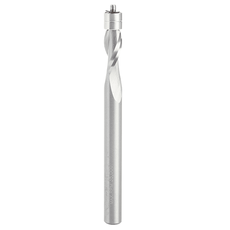 1/4" x 3" Aluminum Cutting Up-Cut Flush Trim Spiral Bit, 2-Flute, 1/4" Shank - Main Image