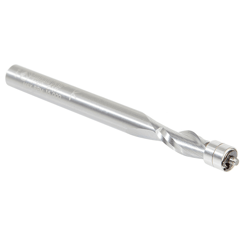 1/4" x 3" Aluminum Cutting Up-Cut Flush Trim Spiral Bit, 2-Flute, 1/4" Shank - Alt Image 3