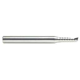 3/16" x 2-1/2" Up-Cut 'O' Plastic Cutting CNC Spiral Router Bit, 1-Flute, 1/4" Shank - Alt Image 2
