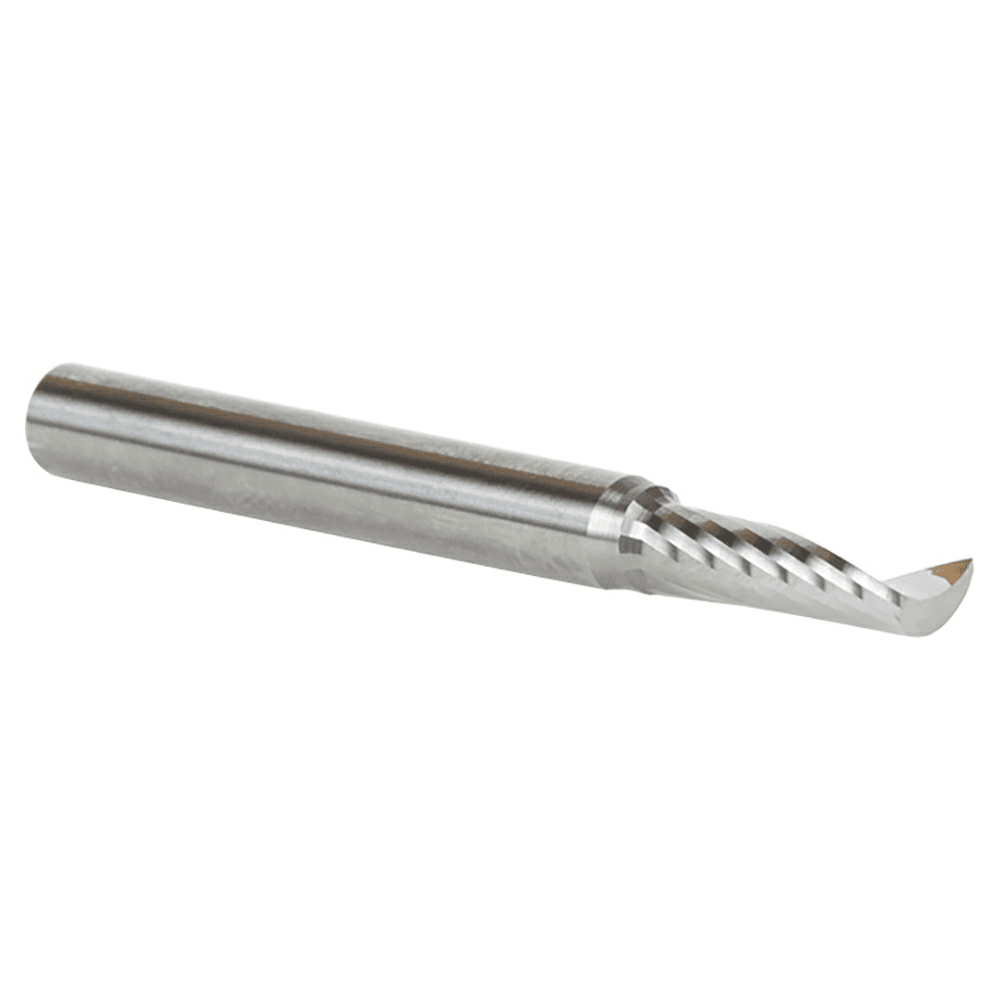 7/32" x 2-1/2" Up-Cut 'O' Plastic Cutting CNC Spiral Router Bit, 1-Flute, 1/4" Shank - Alt Image 3