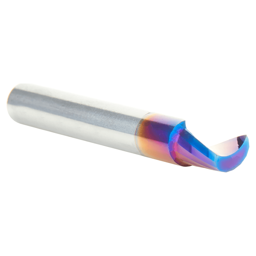 1/4" Dia x 3/8" Solid Carbide CNC Spektra Extreme Tool Life Coated Spiral 'O' Single Flute, Plastic Cutting, 1/4" Shank, Up-Cut Router Bit Alt 3 - Image