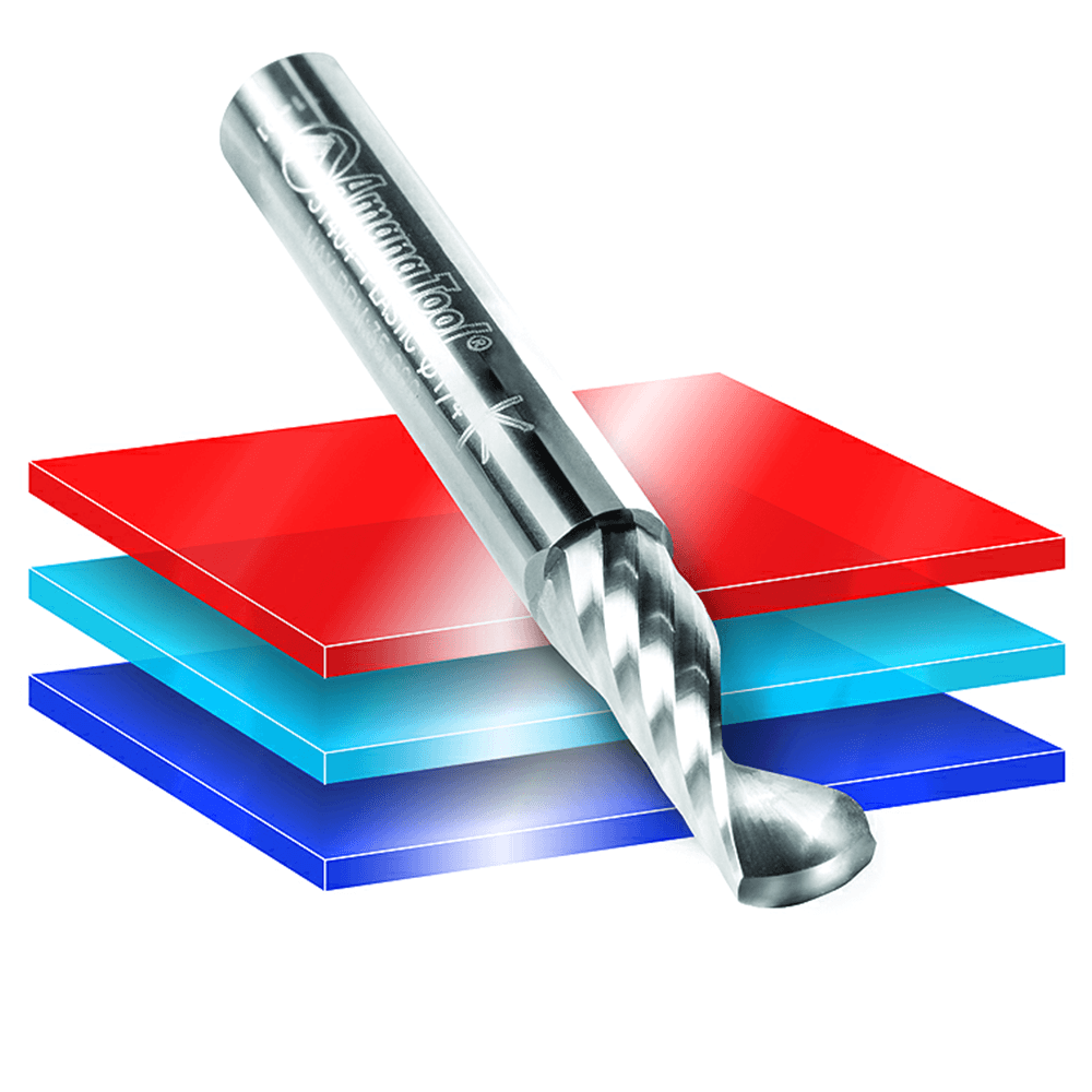 1/4" x 2" Up-Cut Spiral 'O' Single Plastic Cutting, 1-Flute, 1/4" Shank - Alt Image 4