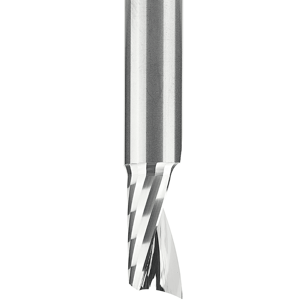 3/8" x 3" Up-Cut 'O' Plastic Cutting CNC Spiral Router Bit, 1-Flute, 3/8" Shank - Alt Image 1