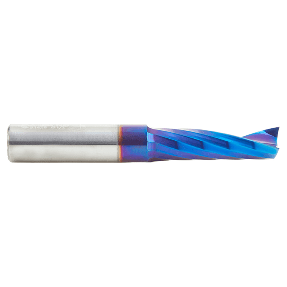 1/2" Dia x 1-5/8" Solid Carbide CNC Spektra Extreme Tool Life Coated Spiral 'O' Single Flute, Plastic Cutting, 1/2" Shank, Up-Cut Router Bit Alt 2 - Image
