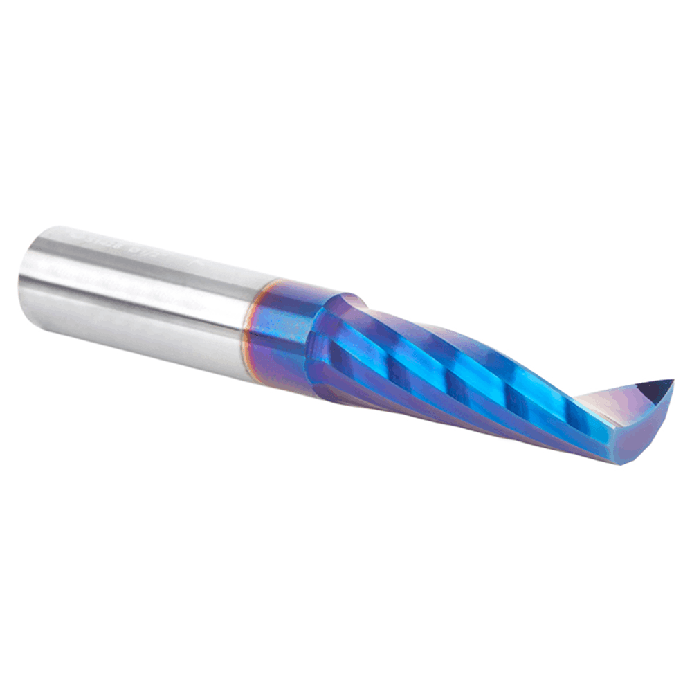 1/2" Dia x 1-5/8" Solid Carbide CNC Spektra Extreme Tool Life Coated Spiral 'O' Single Flute, Plastic Cutting, 1/2" Shank, Up-Cut Router Bit Alt 3 - Image