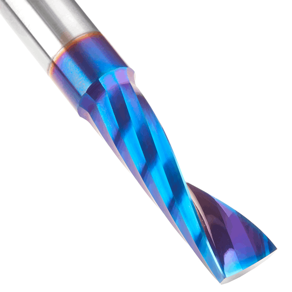 1/2" Dia x 1-5/8" Solid Carbide CNC Spektra Extreme Tool Life Coated Spiral 'O' Single Flute, Plastic Cutting, 1/2" Shank, Up-Cut Router Bit Alt 4 - Image