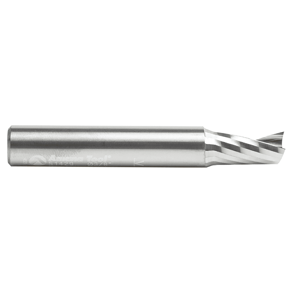 3/8" x 2-1/2" Up-Cut 'O' Plastic Cutting CNC Spiral Router Bit, 1-Flute, 3/8" Shank - Alt Image 2