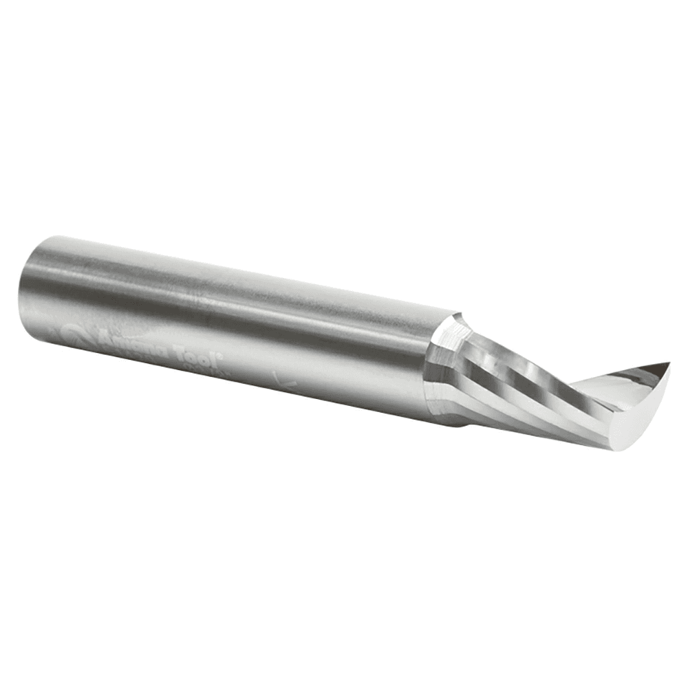 3/8" x 2-1/2" Up-Cut 'O' Plastic Cutting CNC Spiral Router Bit, 1-Flute, 3/8" Shank - Alt Image 3