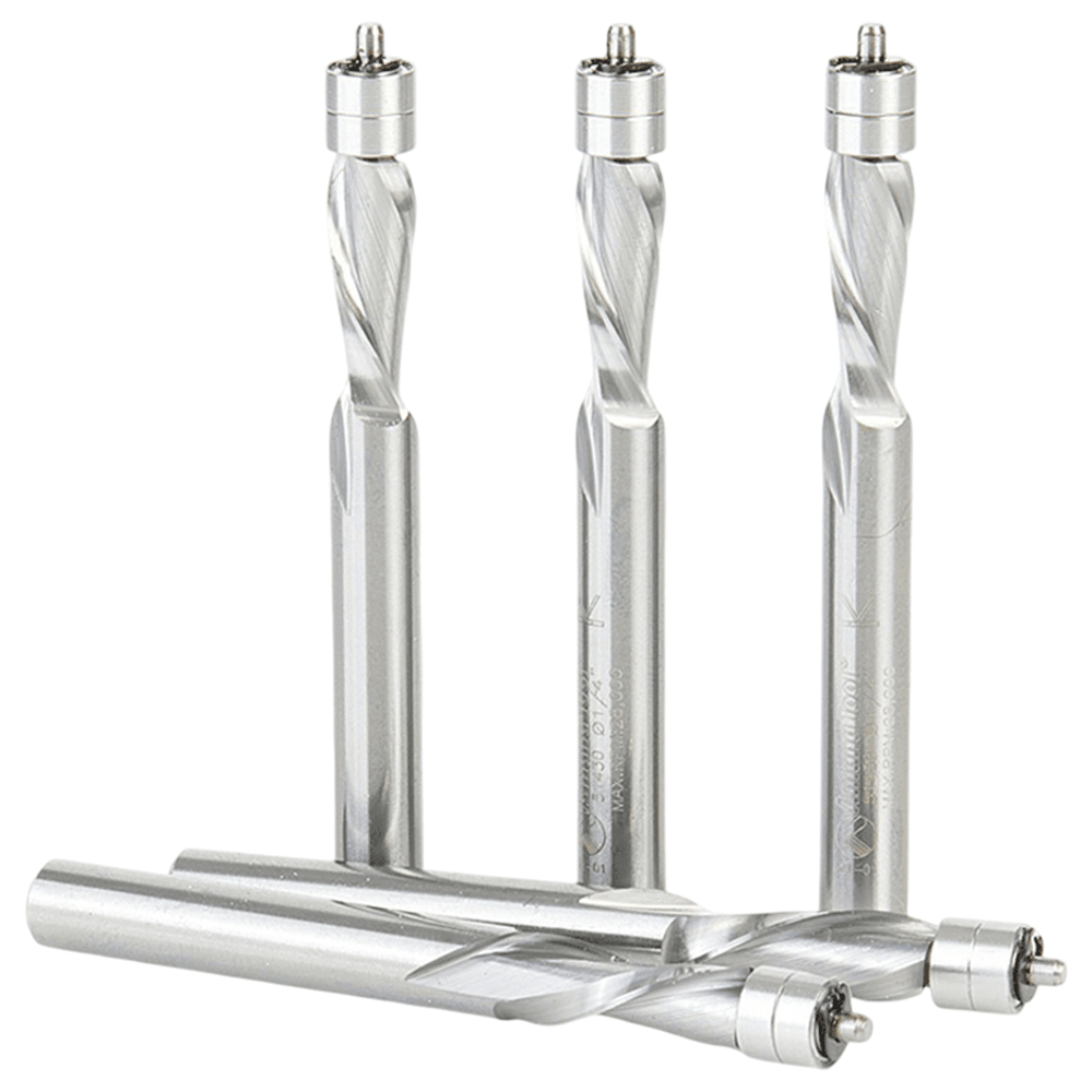 1/4" Dia x 5/8" InVectra Aluminum Laminate Trim, 1/4" Shank (5/Pack) Alt 1 - Image