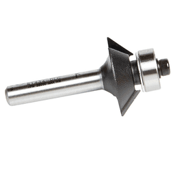 31/32" x 45&#730; Aluminum/Plastic Cutting Diamond-Like Carbon Coated Bevel Trim Bit, 2-Flute, 1/4" Shank - Alt Image 1