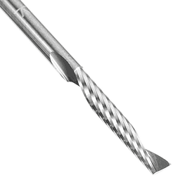 1/8" x 2" x 3/4" Up-Cut 'O' Plastic Cutting CNC Spiral Router Bit, 1-Flute, 1/8" Shank - Alt Image 2