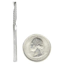 1/8" x 2" x 3/4" Up-Cut 'O' Plastic Cutting CNC Spiral Router Bit, 1-Flute, 1/8" Shank - Alt Image 3