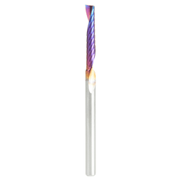 1/8" Dia x 3/4" Solid Carbide CNC Spektra Extreme Tool Life Coated Spiral 'O' Single Flute, Plastic Cutting, 1/8" Shank, Up-Cut Design Router Bit Alt 1 - Image