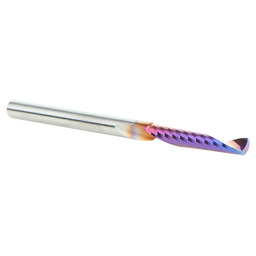 1/8" Dia x 3/4" Solid Carbide CNC Spektra Extreme Tool Life Coated Spiral 'O' Single Flute, Plastic Cutting, 1/8" Shank, Up-Cut Design Router Bit Alt 3 - Image