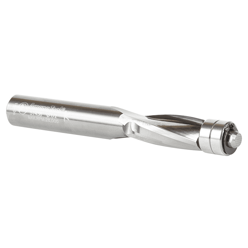 1/2" x 4" Plastic Spiral Flush Trim Bit with Double Ball Bearing, 1/2" Shank - Alt Image 2