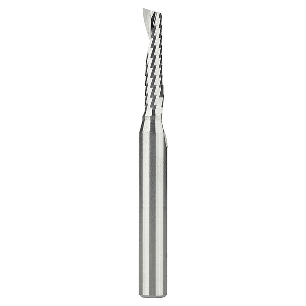 3/16" x 2-1/2" x 7/8" Up-Cut 'O' Plastic Cutting CNC Spiral Router Bit, 1-Flute, 1/4" Shank - Main Image