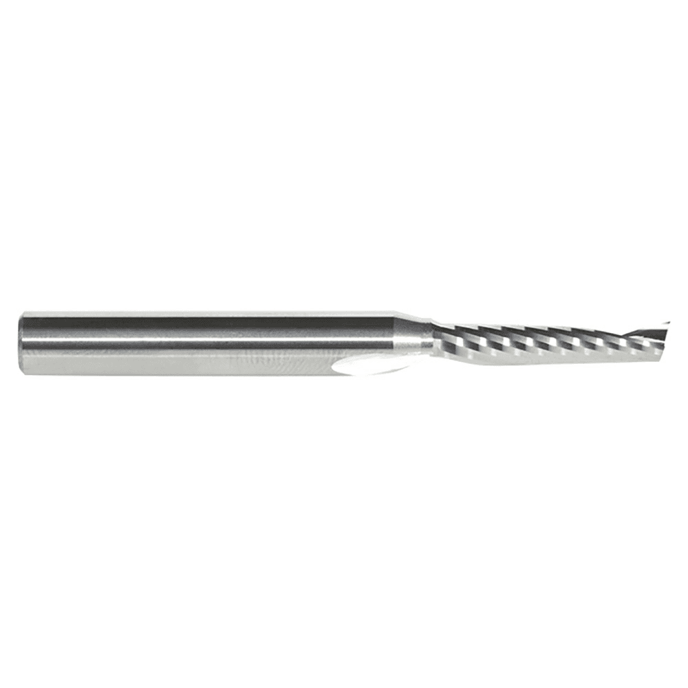 3/16" x 2-1/2" x 7/8" Up-Cut 'O' Plastic Cutting CNC Spiral Router Bit, 1-Flute, 1/4" Shank - Alt Image 2