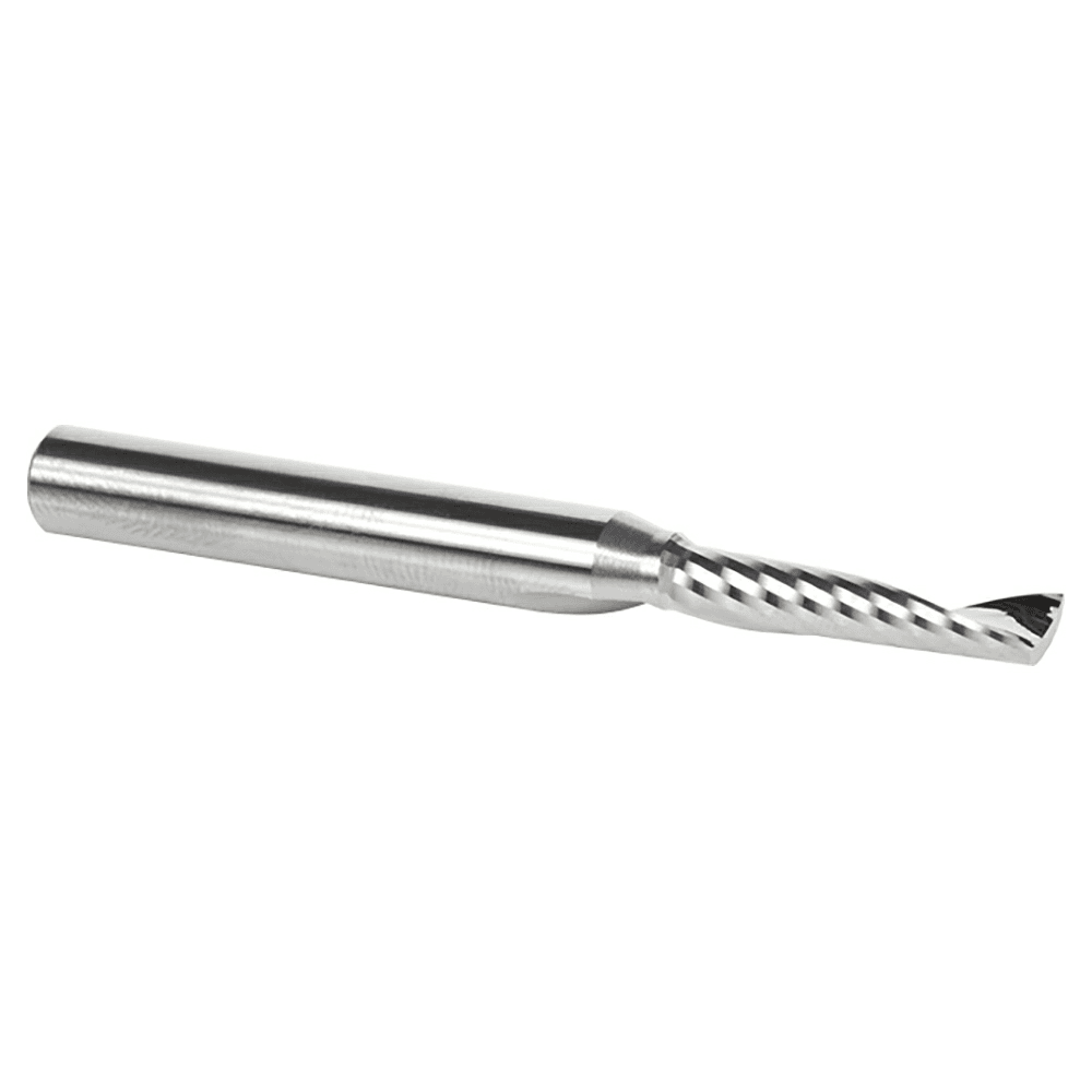 3/16" x 2-1/2" x 7/8" Up-Cut 'O' Plastic Cutting CNC Spiral Router Bit, 1-Flute, 1/4" Shank - Alt Image 3