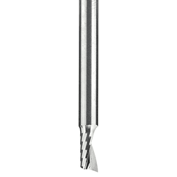 1/8" x 2" x 1/4" Up-Cut 'O' Plastic Cutting CNC Spiral Router Bit, 1-Flute, 1/8" Shank - Main Image