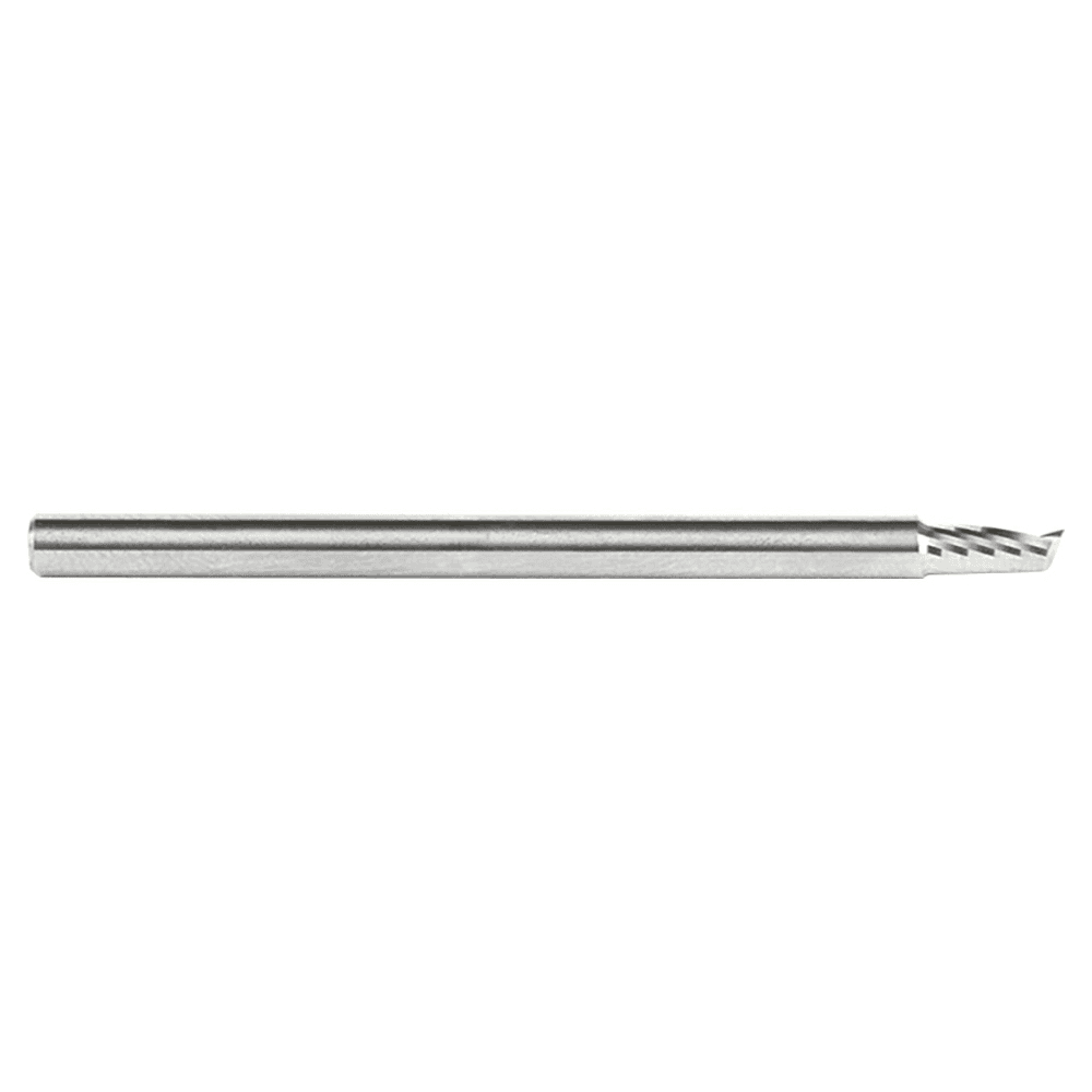 1/8" x 2" x 1/4" Up-Cut 'O' Plastic Cutting CNC Spiral Router Bit, 1-Flute, 1/8" Shank - Alt Image 1