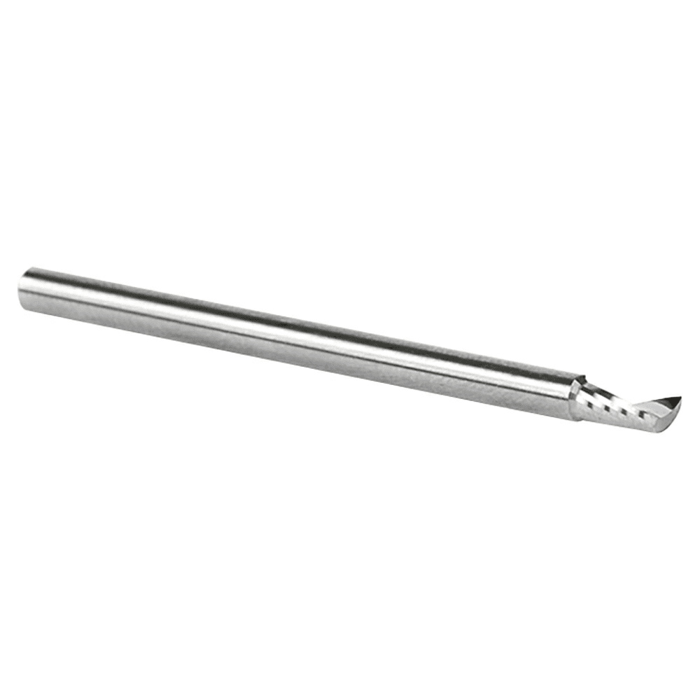 1/8" x 2" x 1/4" Up-Cut 'O' Plastic Cutting CNC Spiral Router Bit, 1-Flute, 1/8" Shank - Alt Image 2