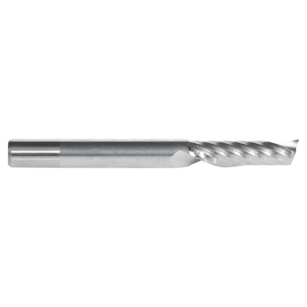 1/4" x 2-1/2" x 7/8" Up-Cut 'O' Plastic Cutting CNC Spiral Router Bit, 1-Flute, 1/4" Shank - Alt Image 2