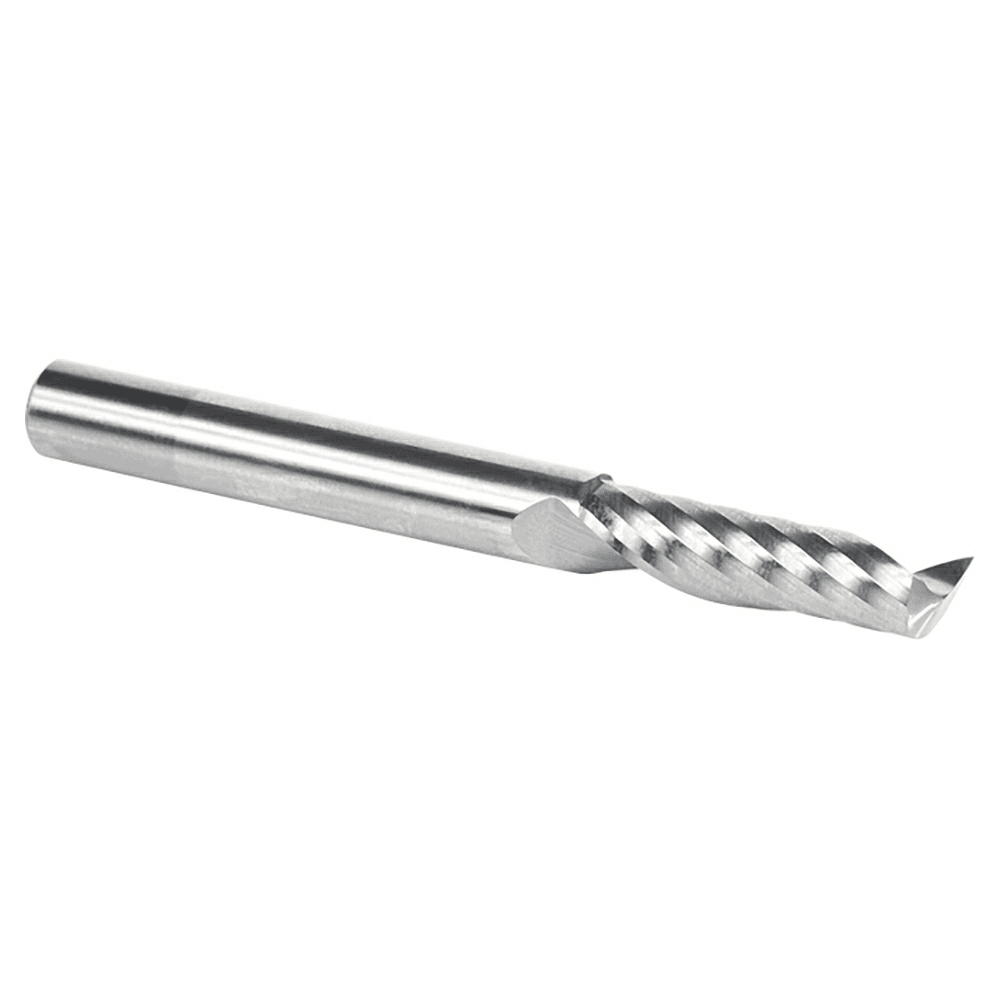 1/4" x 2-1/2" x 7/8" Up-Cut 'O' Plastic Cutting CNC Spiral Router Bit, 1-Flute, 1/4" Shank - Alt Image 3