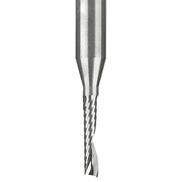 1/8" x 2-1/2" x 1/8" Up-Cut 'O' Plastic Cutting CNC Spiral Router Bit, 1-Flute, 1/4" Shank - Alt Image 1