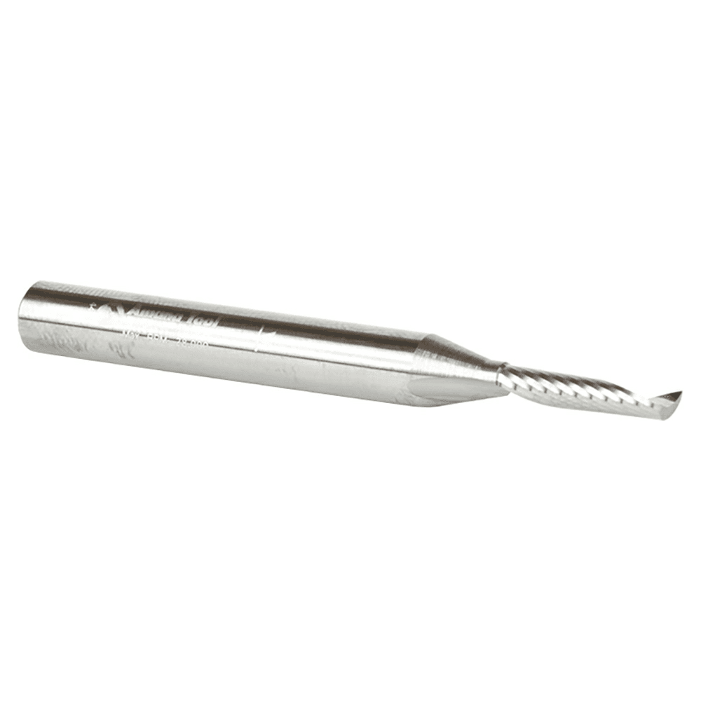 1/8" x 2-1/2" x 1/8" Up-Cut 'O' Plastic Cutting CNC Spiral Router Bit, 1-Flute, 1/4" Shank - Alt Image 3