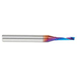 1/8" Dia x 5/8" Solid Carbide CNC Spektra Extreme Tool Life Coated Spiral 'O' Single Flute, Plastic Cutting, 1/4" Shank, Up-Cut Design Router Bit Alt 2 - Image