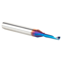1/8" Dia x 5/8" Solid Carbide CNC Spektra Extreme Tool Life Coated Spiral 'O' Single Flute, Plastic Cutting, 1/4" Shank, Up-Cut Design Router Bit Alt 3 - Image