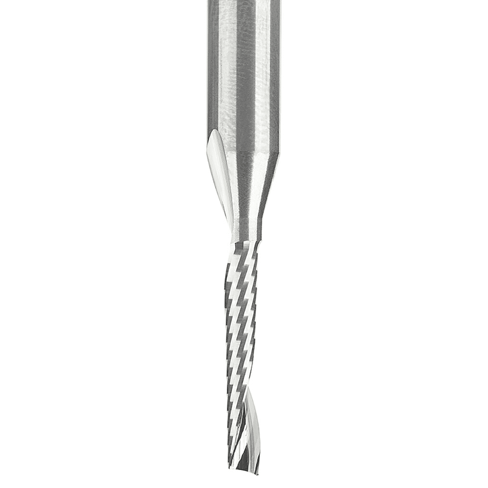 1/8" x 2-1/2" Up-Cut 'O' Plastic Cutting CNC Spiral Router Bit, 1-Flute, 1/4" Shank - Alt Image 1
