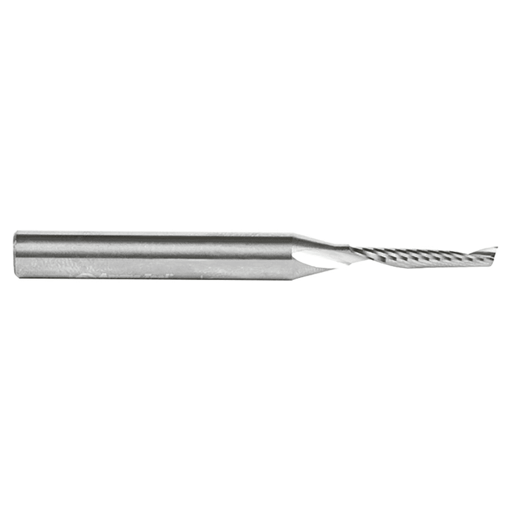 1/8" x 2-1/2" Up-Cut 'O' Plastic Cutting CNC Spiral Router Bit, 1-Flute, 1/4" Shank - Alt Image 2