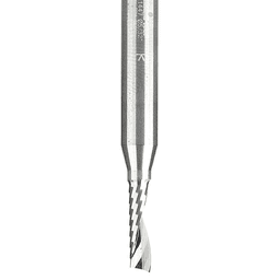 5/32" x 2" Up-Cut 'O' Plastic Cutting CNC Spiral Router Bit, 1-Flute, 1/4" Shank - Alt Image 1