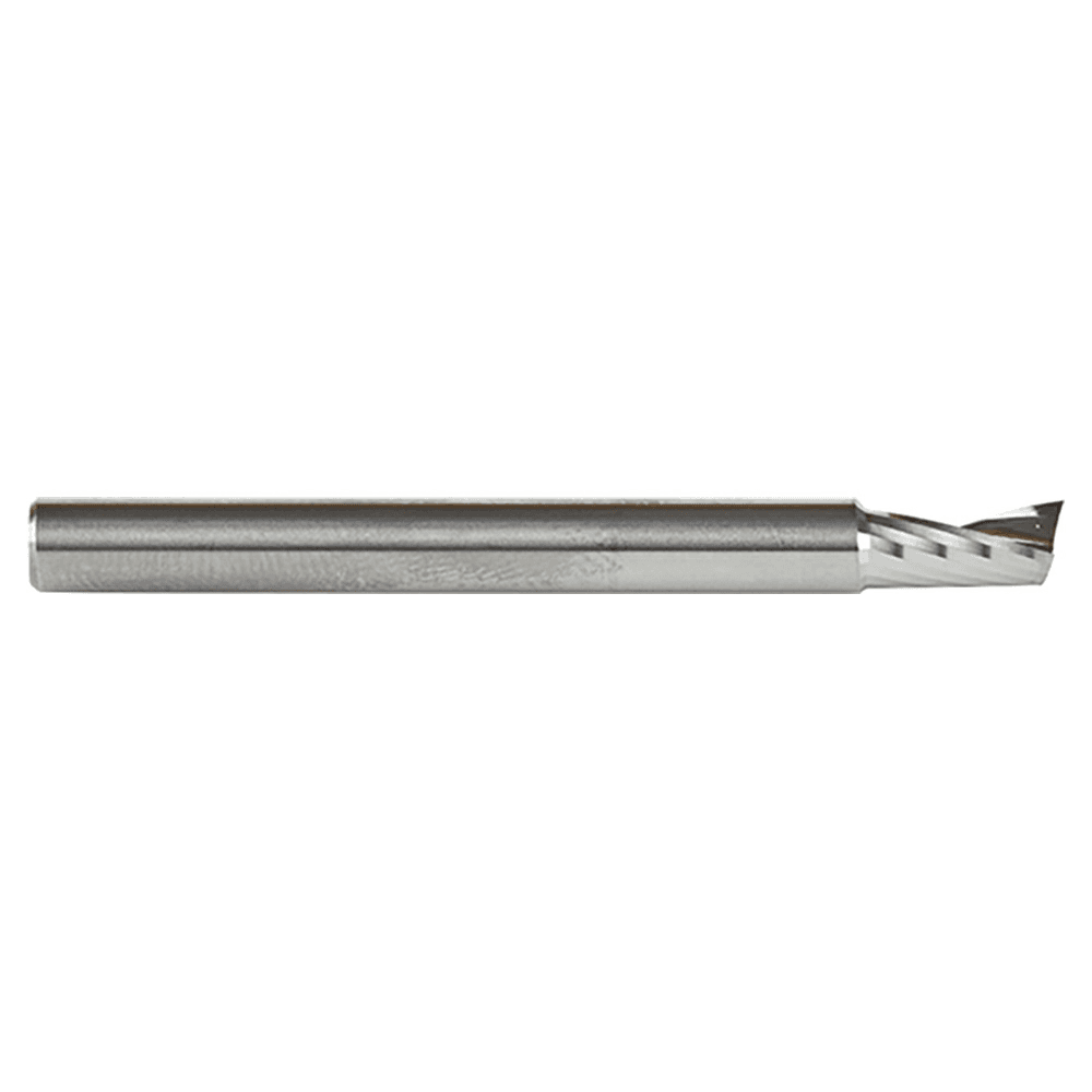 3/16" x 2" x 3/8" Up-Cut 'O' Plastic Cutting CNC Spiral Router Bit, 1-Flute, 3/16" Shank - Alt Image 1