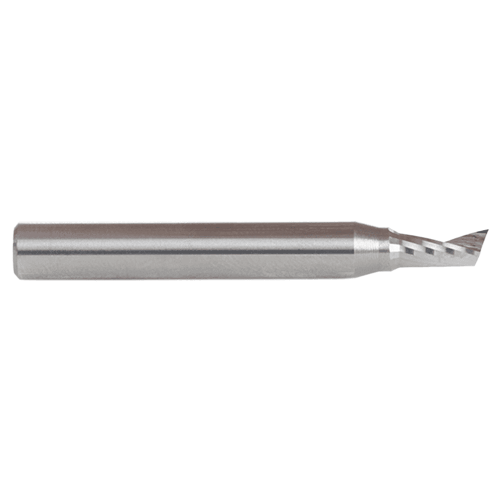 3/16" Dia x 3/8" Solid Carbide CNC Spiral 'O' Single Flute, Plastic Cutting, 1/4" Shank, 2" Long Up-Cut Router Bit Alt 3 - Image