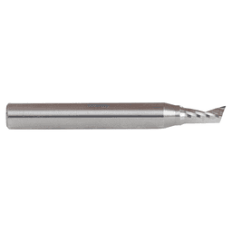 3/16" Dia x 3/8" Solid Carbide CNC Spiral 'O' Single Flute, Plastic Cutting, 1/4" Shank, 2" Long Up-Cut Router Bit Alt 3 - Image