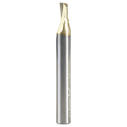 3/16" x 2" ZrN Coated Soft Aluminum Cutting Up-Cut Straight Bit, 1-Flute, 1/4" Shank - Main Image