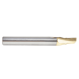 3/16" x 2" ZrN Coated Soft Aluminum Cutting Up-Cut Straight Bit, 1-Flute, 1/4" Shank - Alt Image 1