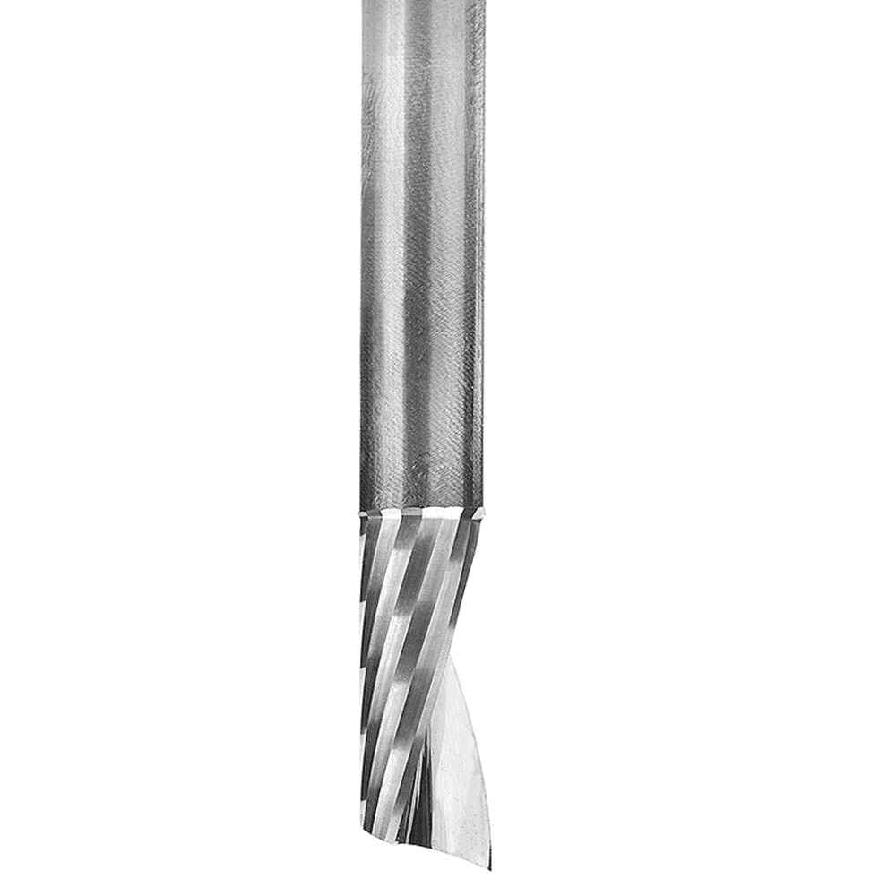 9/32" x 2" Aluminum Cutting 'O' Up-Cut CNC Spiral Router Bit with Mirror Finish, 1-Flute, 1/4" Shank - Alt Image 1