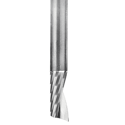 9/32" x 2" Aluminum Cutting 'O' Up-Cut CNC Spiral Router Bit with Mirror Finish, 1-Flute, 1/4" Shank - Alt Image 1