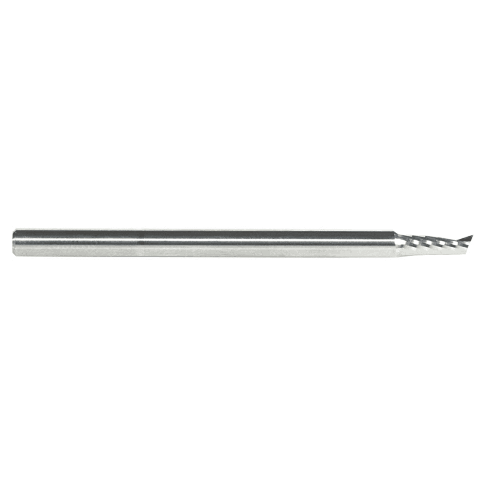 1/8" x 2" x 5/16" Up-Cut 'O' Plastic Cutting CNC Spiral Router Bit, 1-Flute, 1/8" Shank - Alt Image 2
