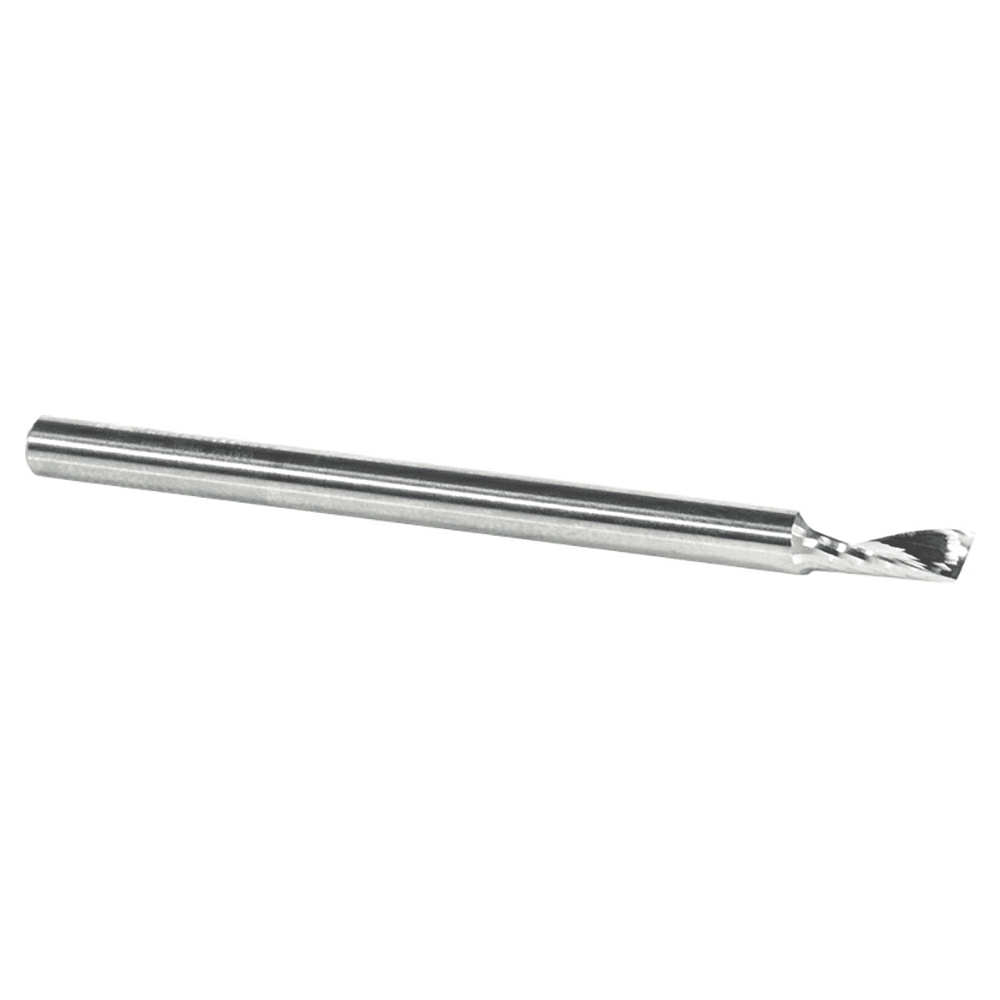 1/8" x 2" x 5/16" Up-Cut 'O' Plastic Cutting CNC Spiral Router Bit, 1-Flute, 1/8" Shank - Alt Image 3